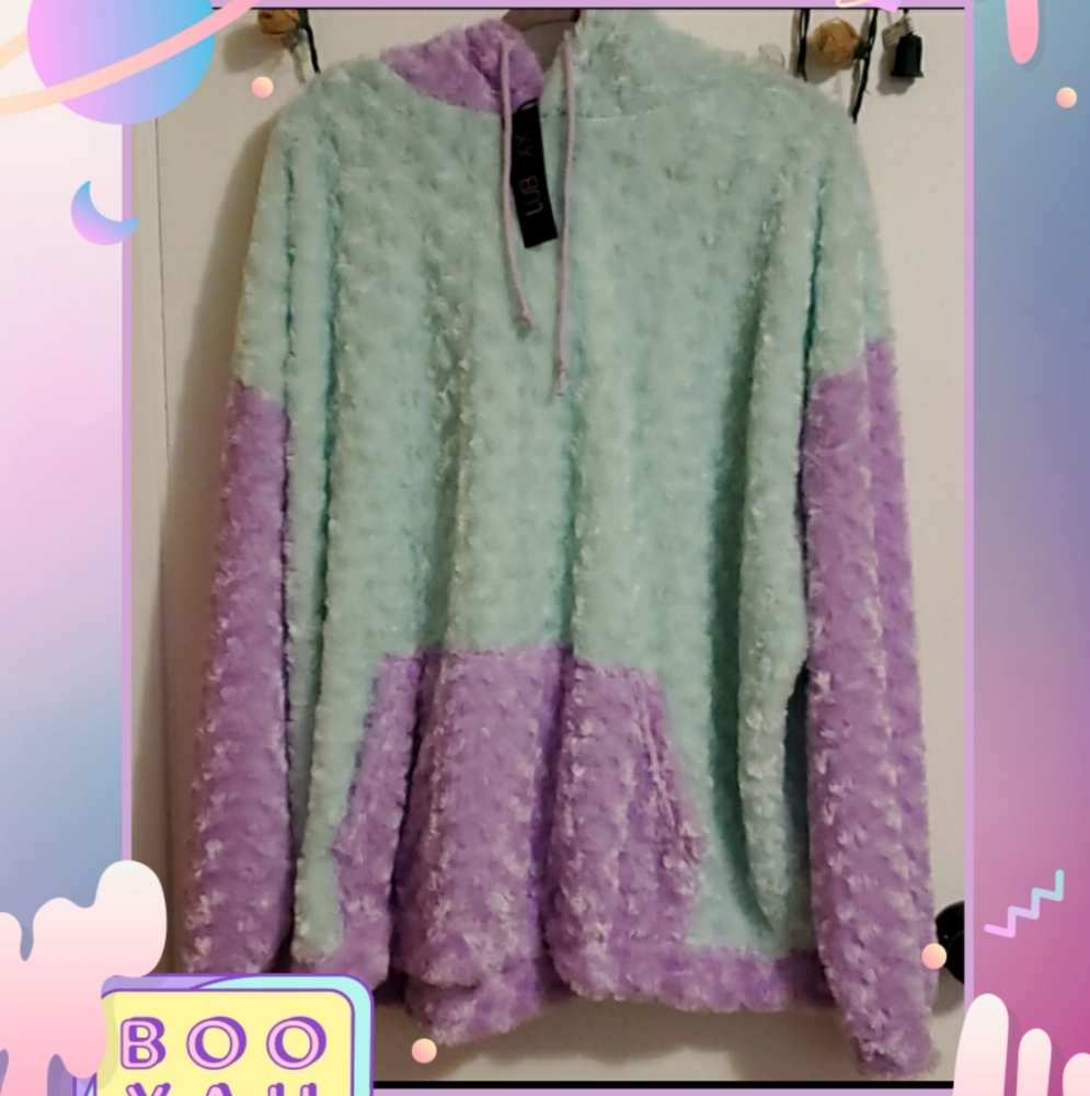 Club Exx kawaii pastel vry soft cat-earred hoodie
